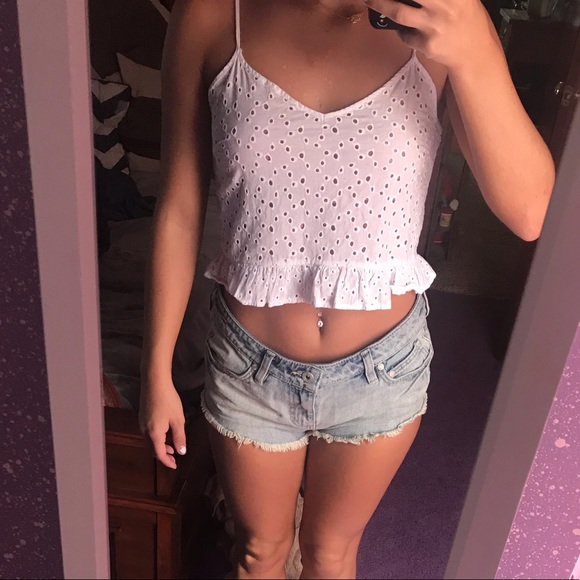Forever 21 white crop top tank - Picture 2 of 2